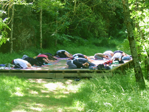 Yoga on the deck